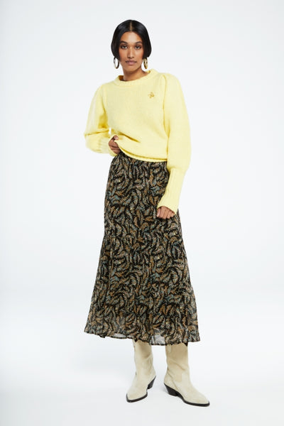 Trouva: Bobo Long Skirt in Rainbow Curls Print