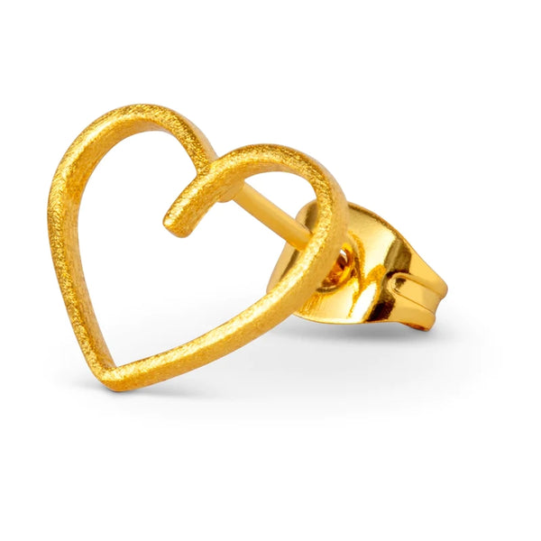 Happy Heart 1pcs Earring - Gold