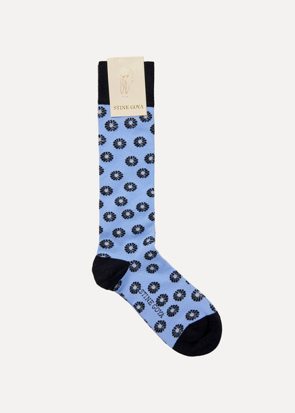 Stine Goya Lelu Long Socks - Black Daisy