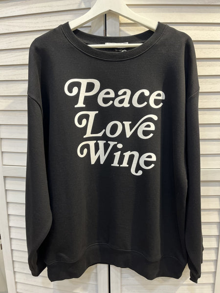 'peace Love Wine' Alexa Oversized Sweatshirt