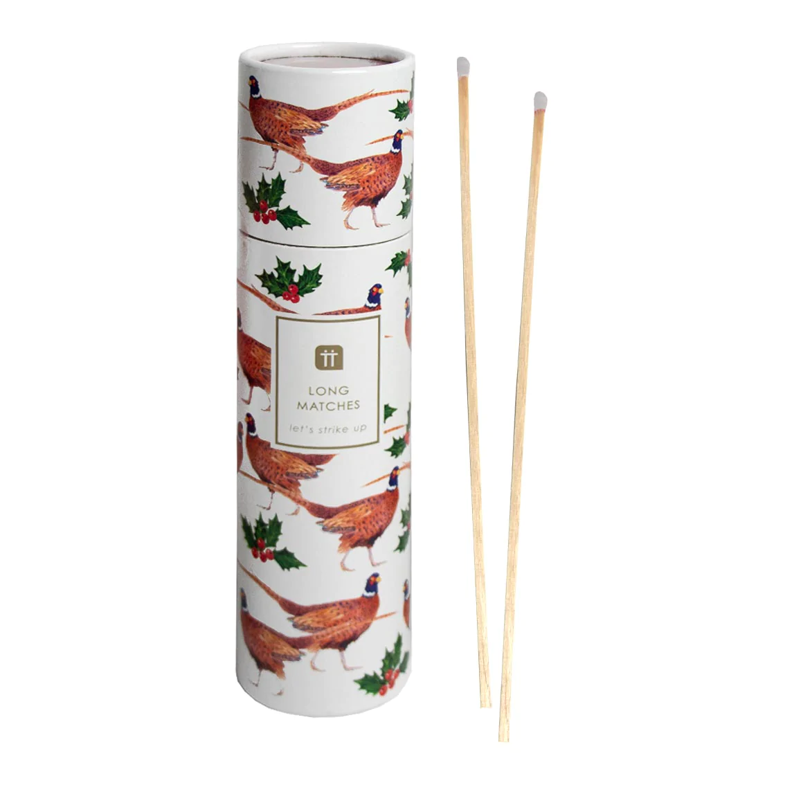 Talking Tables Botanical Holly Pheasant Tube of Matches 