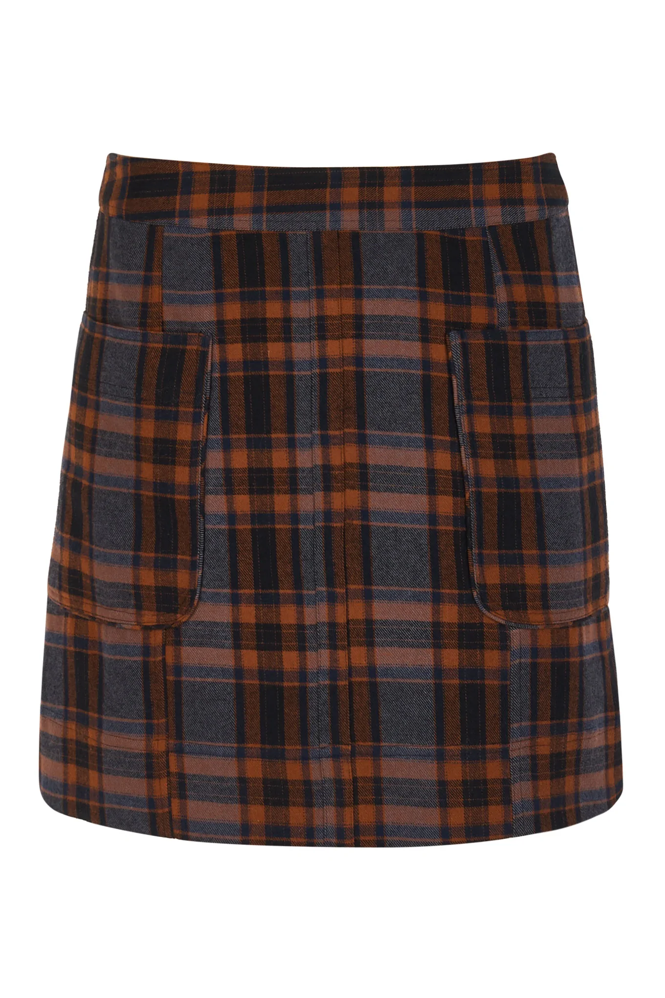 Check Cotton Suki Mini Skirt