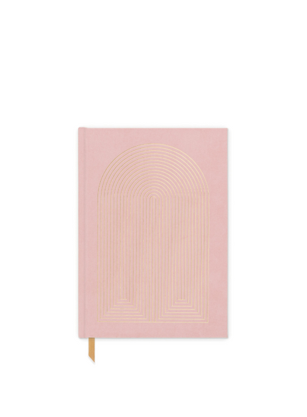 Designworks Ink Suede Cloth Journal Radiant Rainbow - Dusty Pink