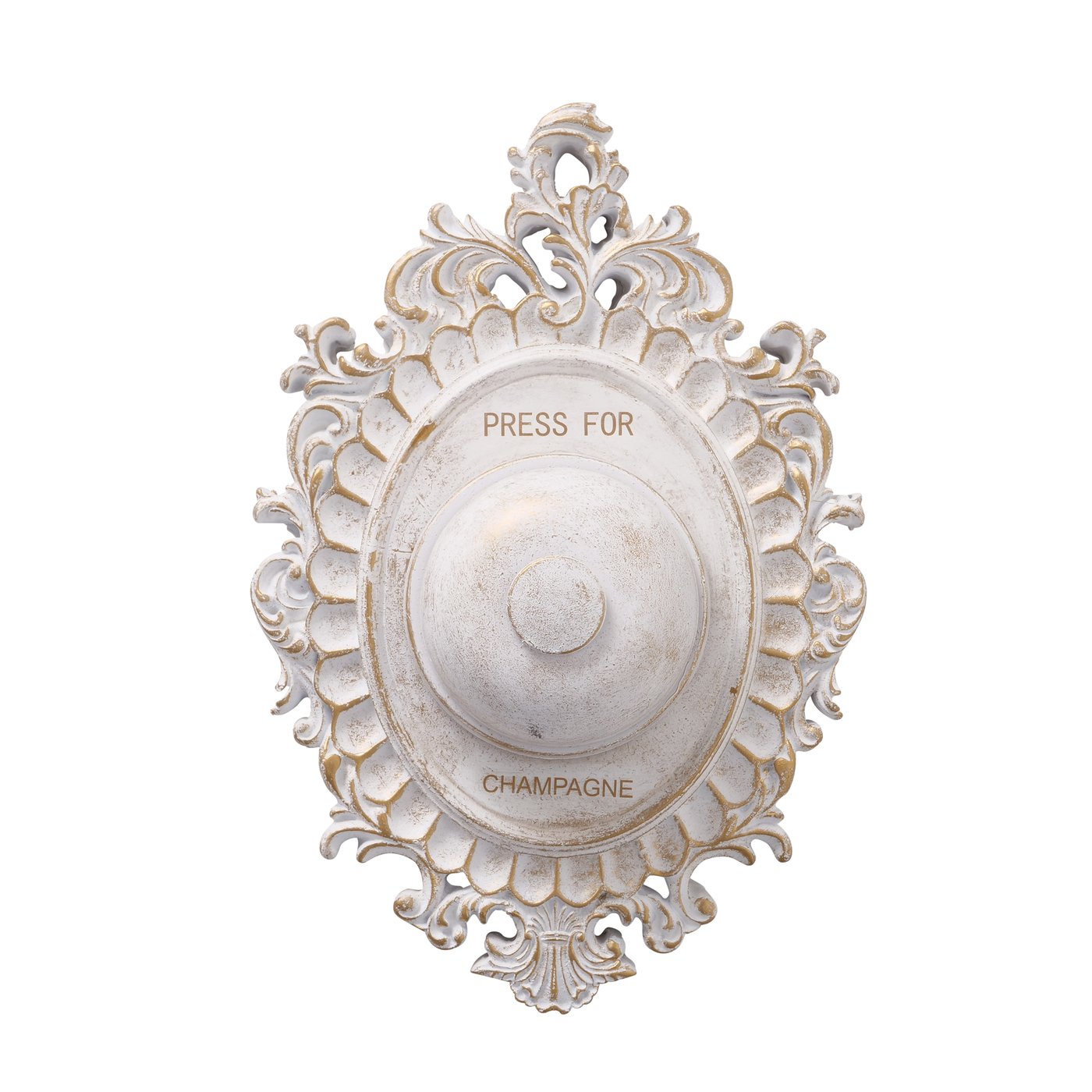 &Quirky Press For Champagne White Vintage Style Wall Bell