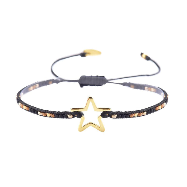 Melted Star Bracelet - Black/gold