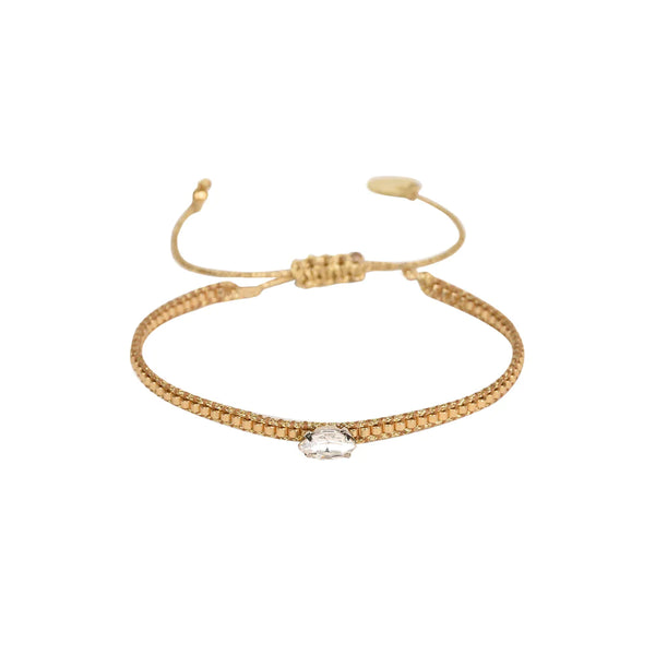 Diamond Eye Bracelet - Gold/crystal