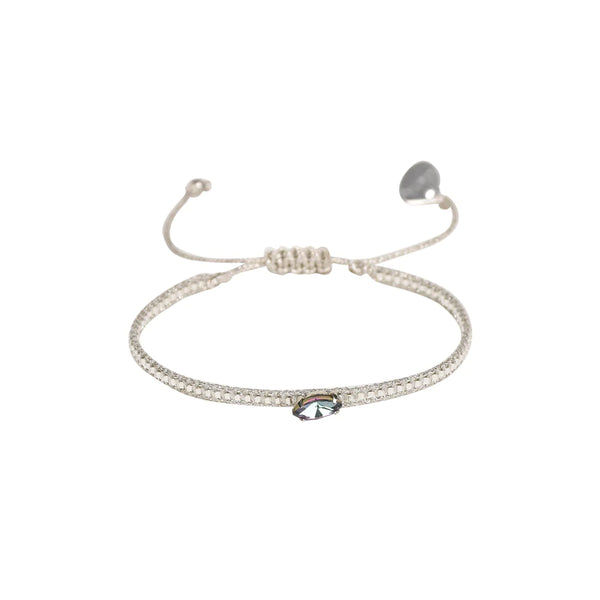 Diamond Eye Bracelet - Silver/light Green