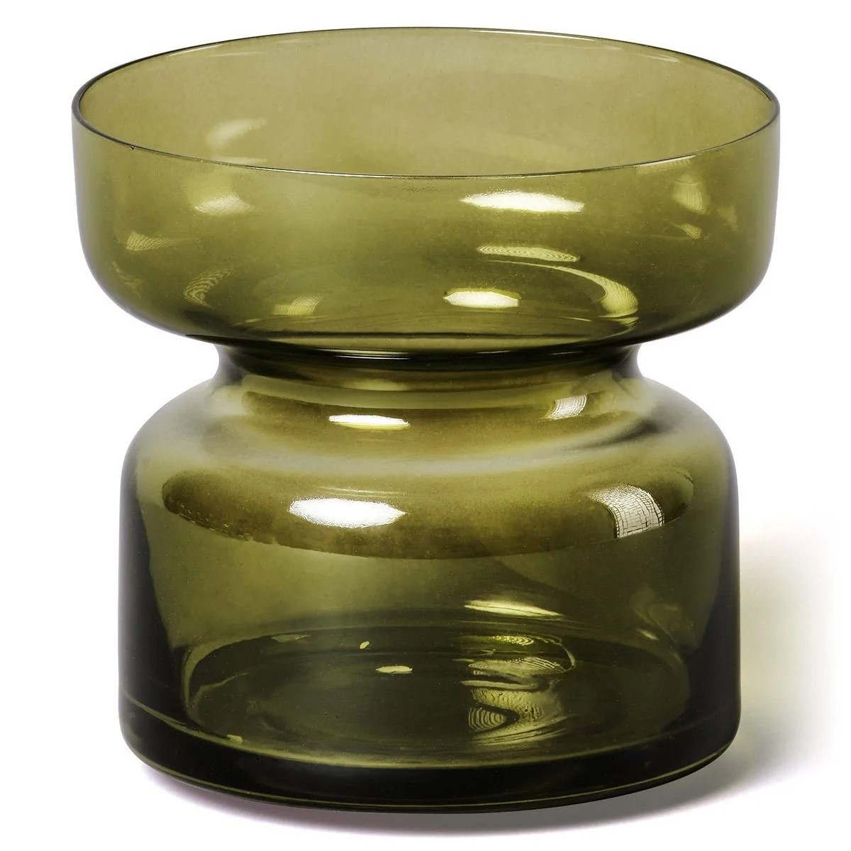 Copenhagen Glass Tea Light Holder in Jade