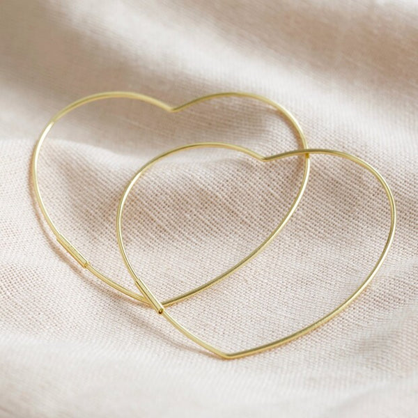 Large Heart Hoop Earrings