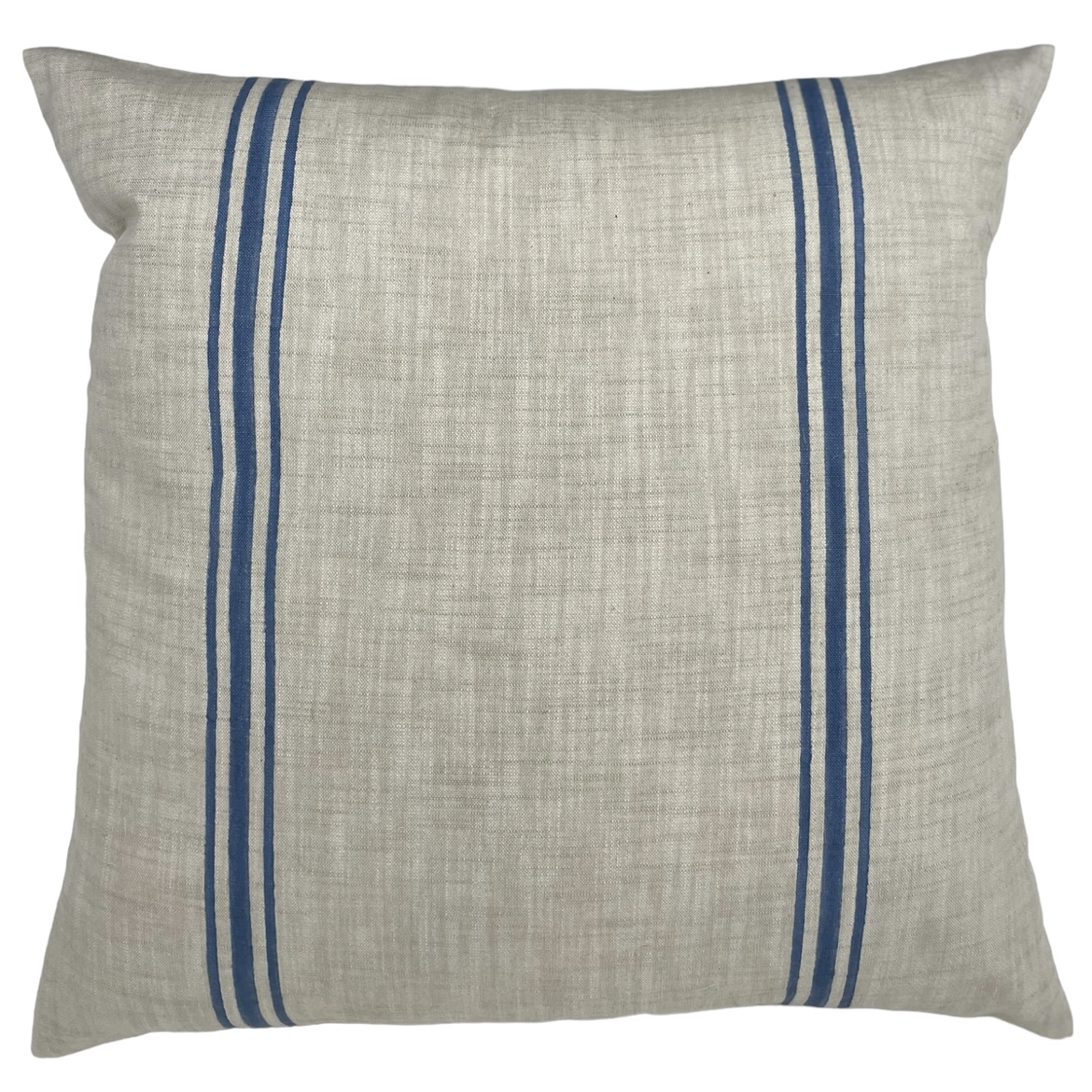 Pale & Interesting Grain Sack Stripe Cushion Cover in Antique Blue 50 x 50 cm
