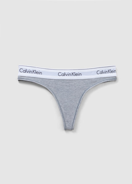 Heather Grey Cotton Modern Mid Rise Thong