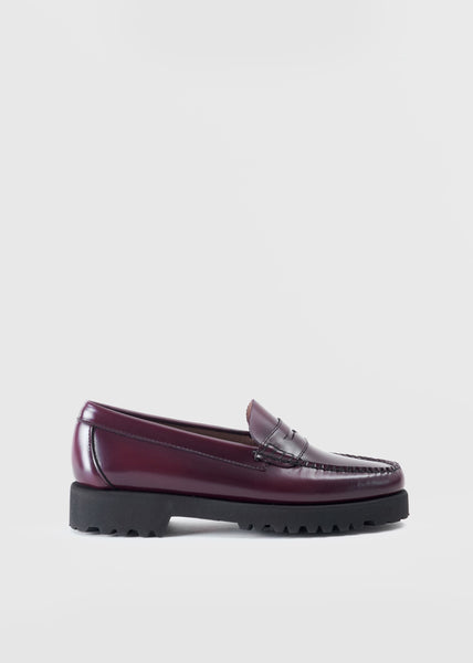 Wine Womens Weejun 90 Penny Leather