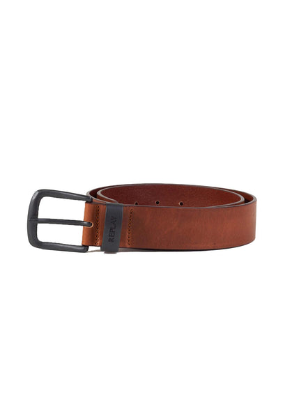 Mens Leather Belt In Tan