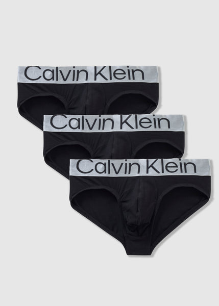 Pack of 3 Black Mens Hip Briefs Underwear