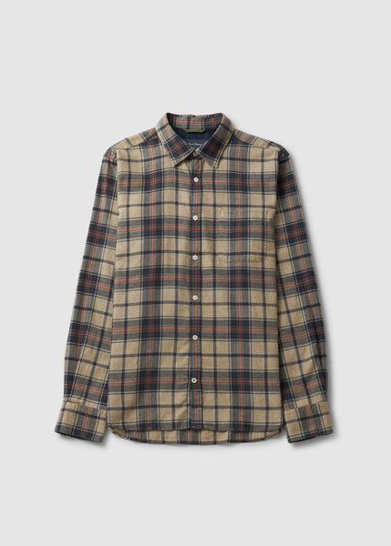Oliver Sweeney Grey Brown Censo Mens Shirt