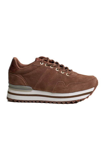 Latte Suede Plateau Nora Iii Womens Trainers