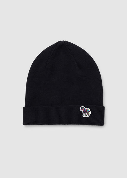 Black Logo Mens Beanie