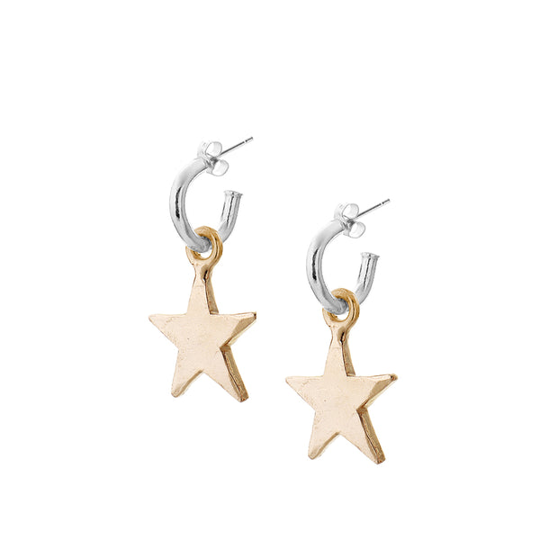 Renné Jewellery Mini Hoops And 9 Carat Gold Stars