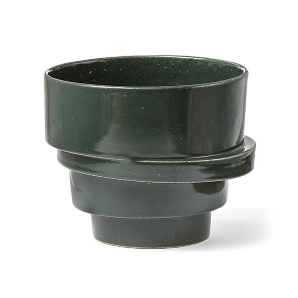 Large stack jar dark green