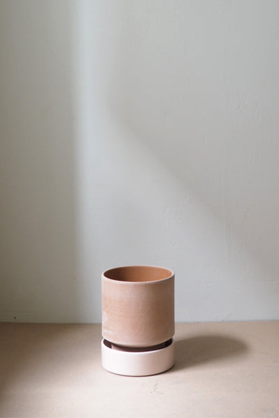 Pink saucer (glazed) Hoff jar Ø21cm Raw Rosa