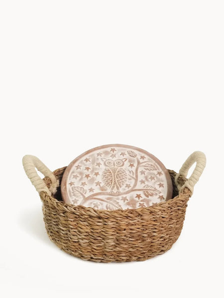 KORISSA - Handmade Bread Warmer & Basket Owl Round