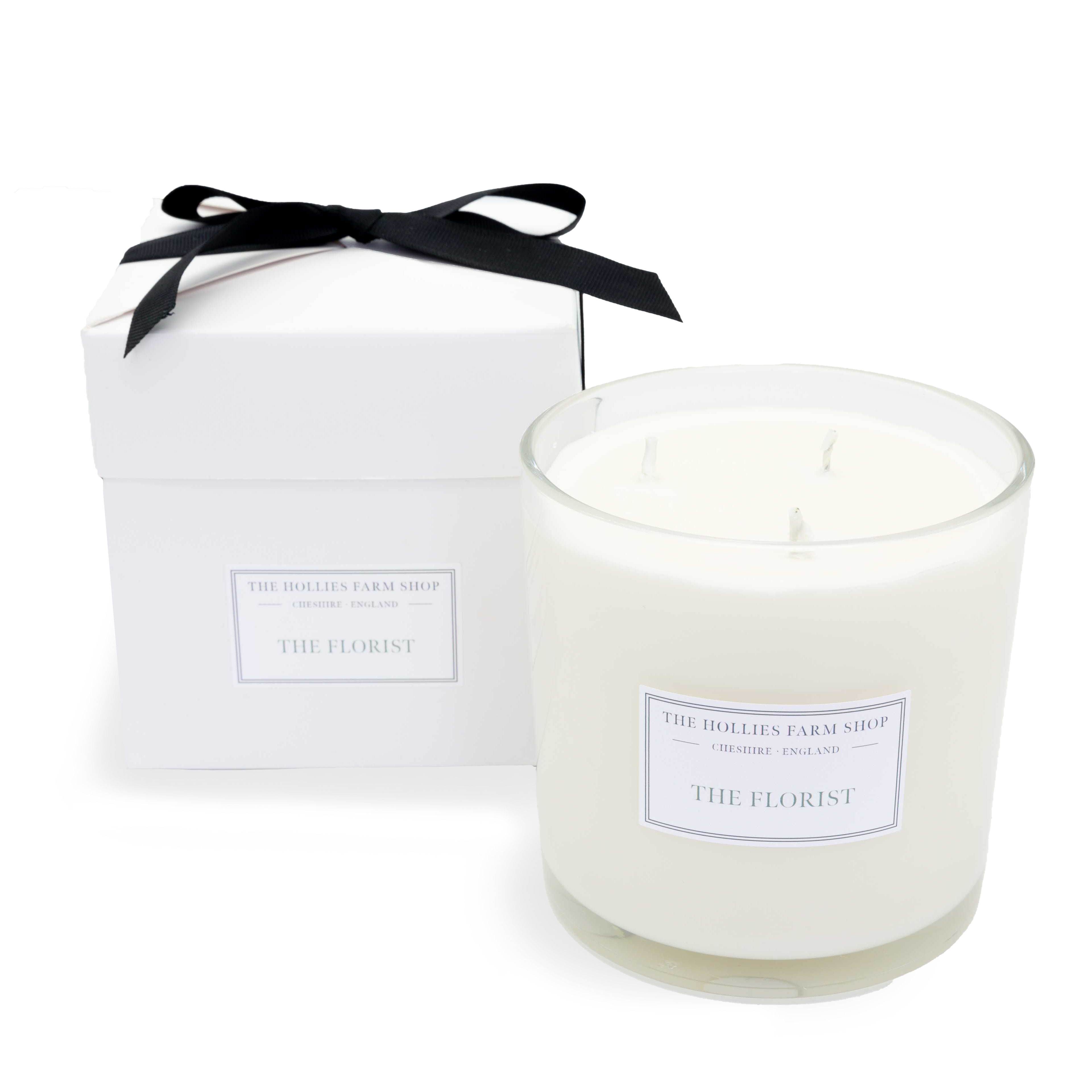 The Hollies Farm Shop 3 Wick Candle | The Florist