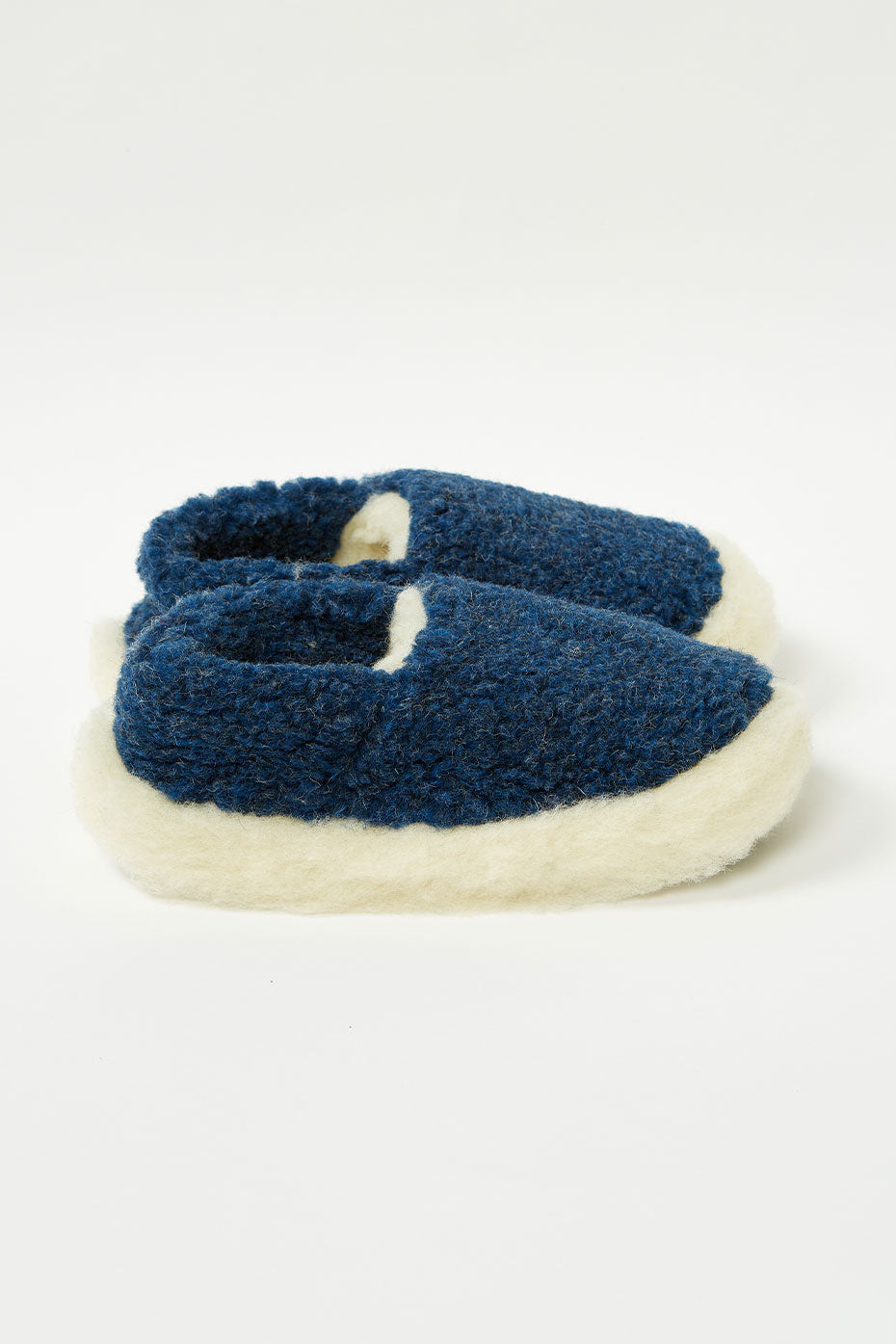 Yoko Wool Siberian Dark Blue Slippers