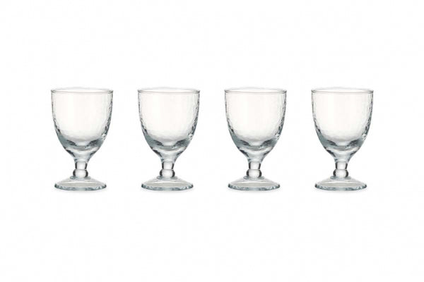 Nkuku Yala Hammered Wine Glass Set Of 4 By