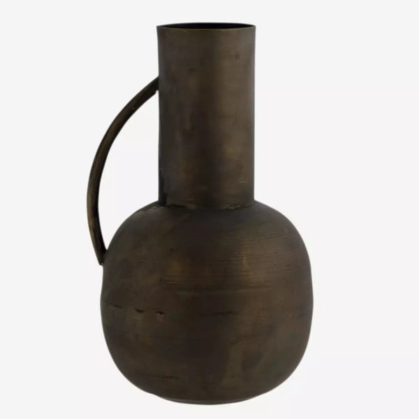 Madam Stoltz Iron Vase with Handle