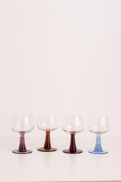 HK Living Swirl Wine Glass High Multicolor Set Of 4