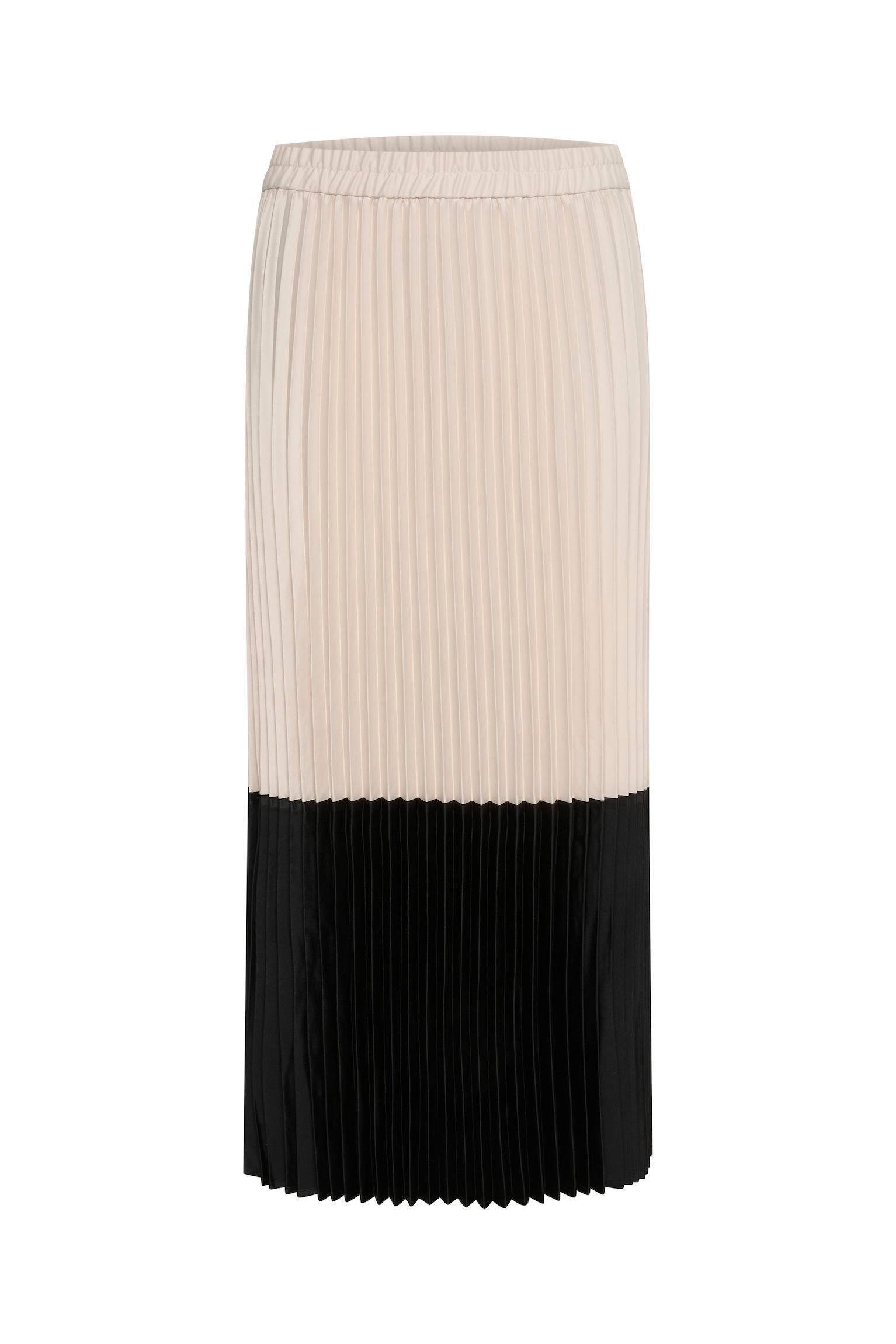 Black Off White Colour Block Zilky Skirt