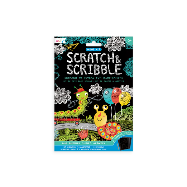 Ooly Scratch & Scribble Mini Scratch Art Kit - Bug Buddies