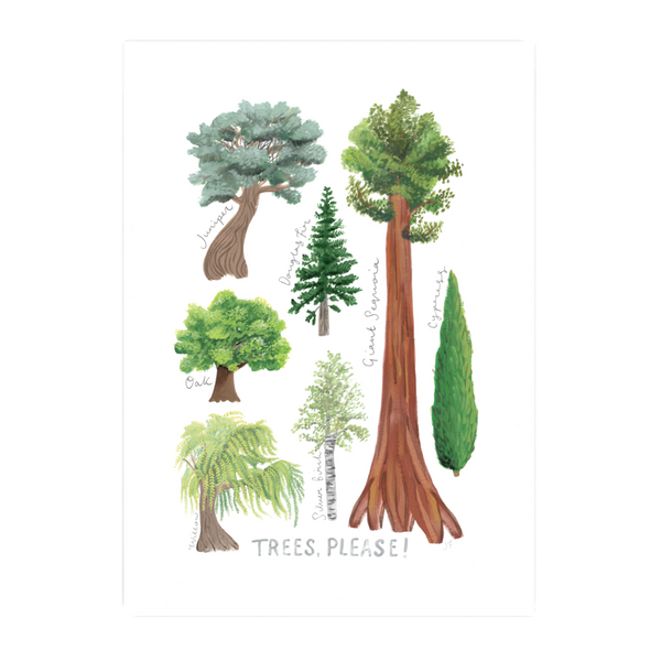 Trees Please A3 Art Print