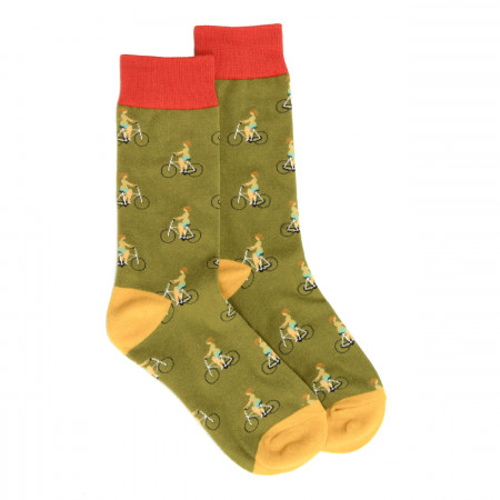 F & J Collection Bicycle Socks in Green