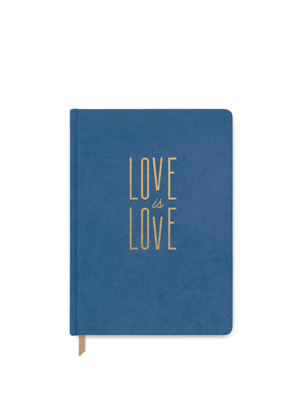 Book Cloth Journal - Blue - 'love Is Love&#x27