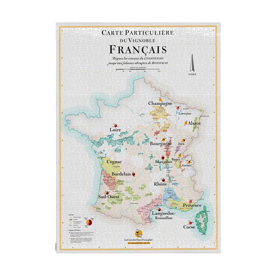 Puzzle Map Of The Wines Of France IV6716