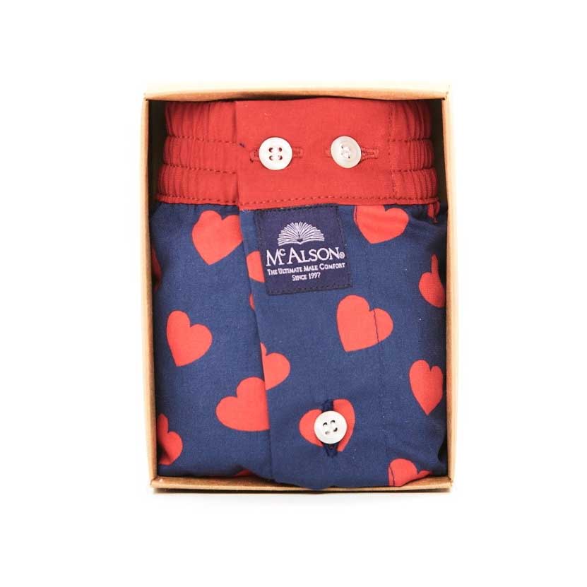 Heart Red/Navy Briefs M0315