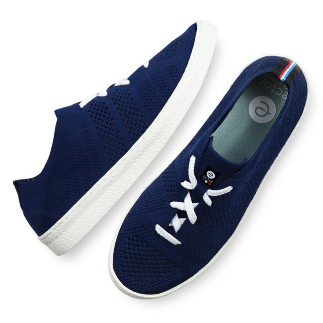 Sneaker Navy Ector Recycled Recyclable And Vegan