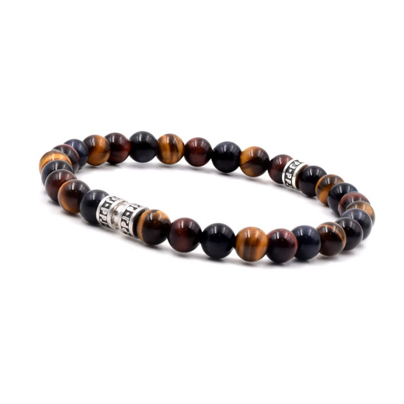 3 -color tiger eye bracelet 6mm