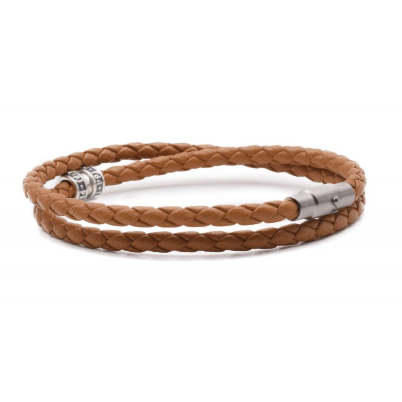 Camel leather men's bracelet