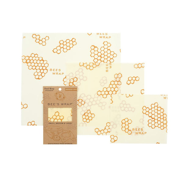 3 Pack Assorted Size Wax Wrap Honeycomb