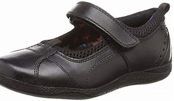 Hush Puppies Cindy Leather School Shoes (black)