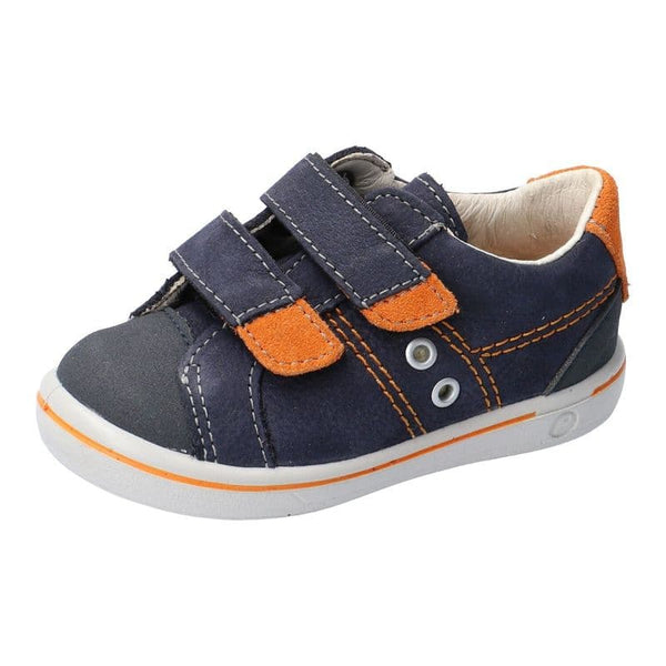 Nippy Leather Trainers (navy/orange) 21 Only!