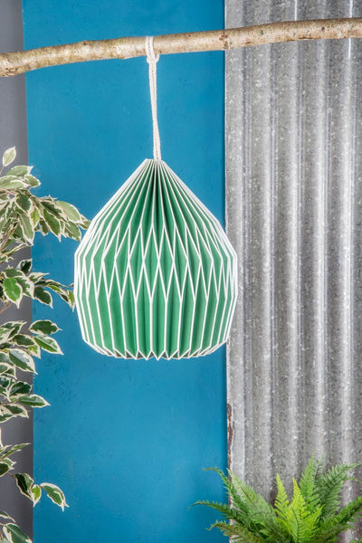 Green Paper Lampshade