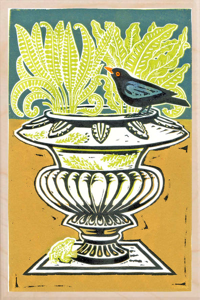 Wooden Postcard Flytrap & Blackbird