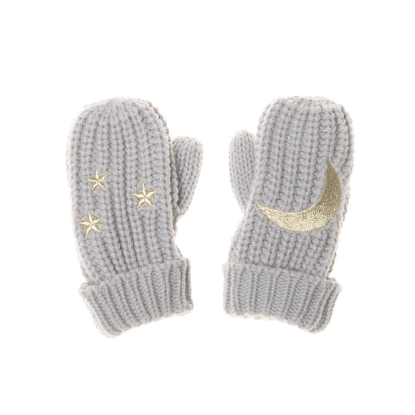 Rockahula Knitted Mittens Moonlight Grey