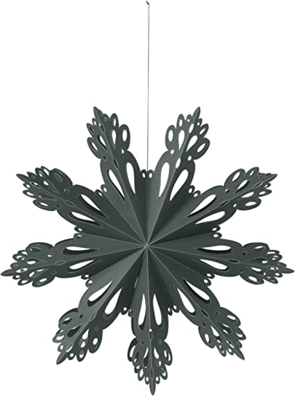 Broste Copenhagen Deko Paper Snowflake 30cm Deep Forest