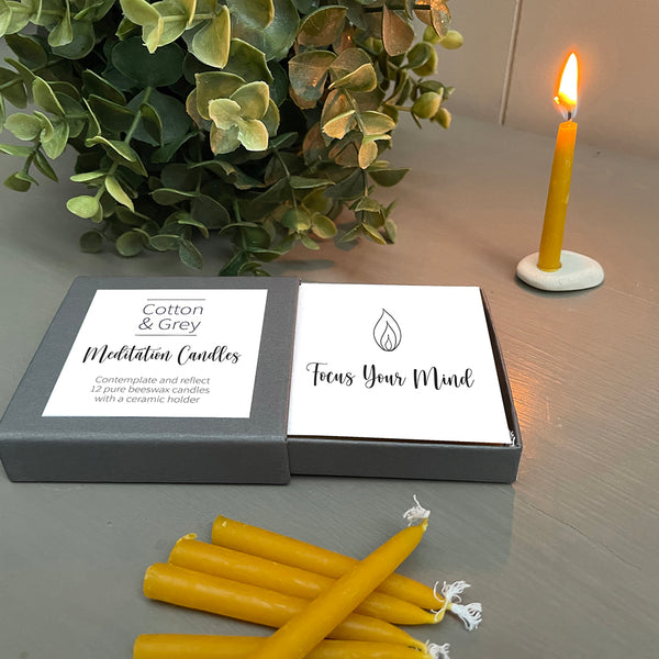 Cotton & Grey Meditation Candles