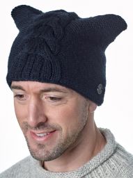 Square Beanie Cable Black