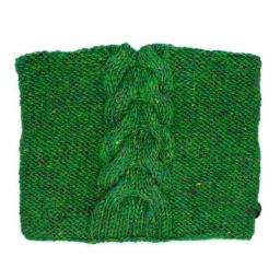 Square Beanie Cable Heather Green